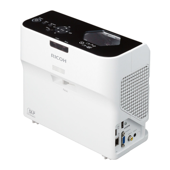 Ricoh PJ WX4130NM Notes For Users