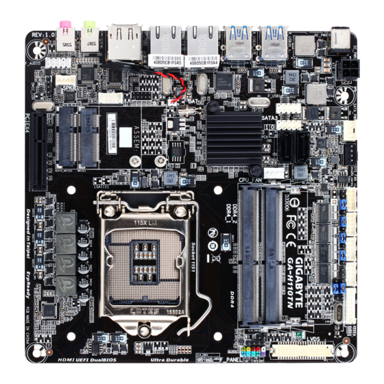 GIGA-BYTE TECHNOLOGY GA-H110TN Manuals