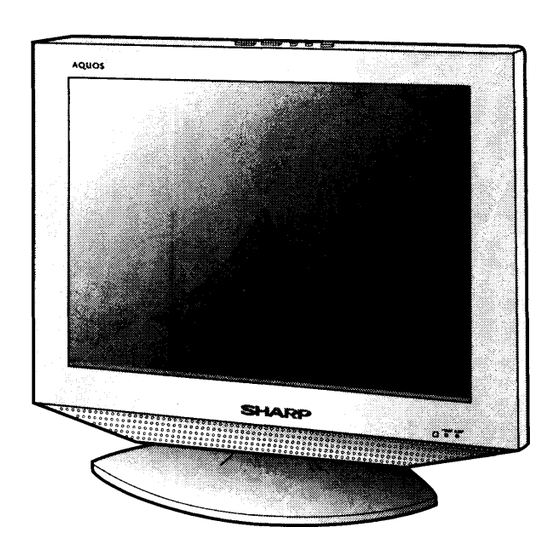 Sharp LC20S7U - 20" LCD TV Operation Manual