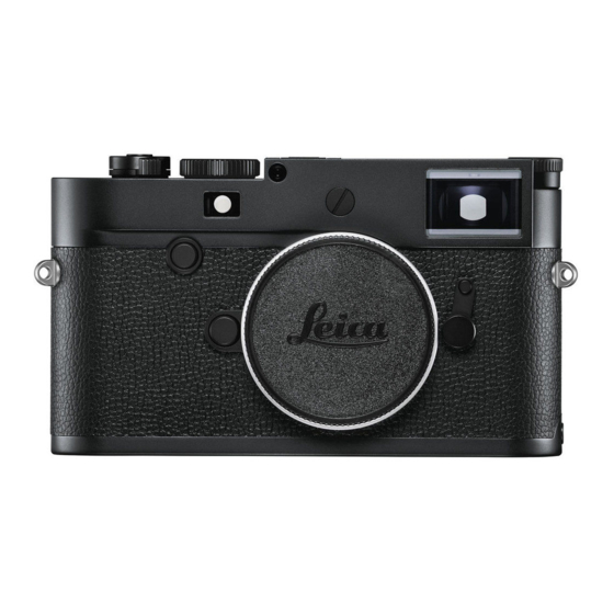 Leica M10 MONOCHROM Instruction Manual