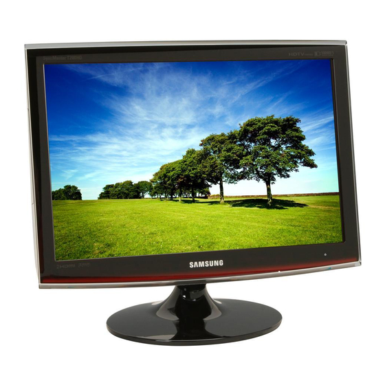 Samsung T200HD - SyncMaster - 20" LCD Monitor Quick Start Manual