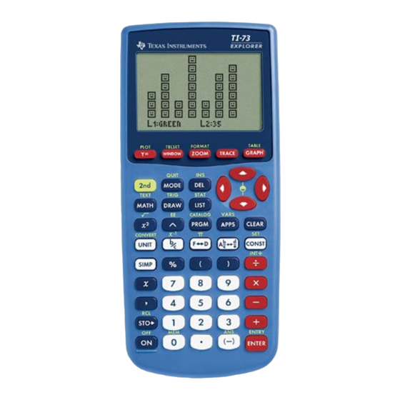 Texas Instruments TI-73 Manual Book