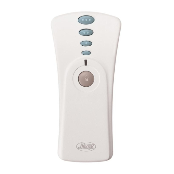 Hunter 99119 Quick Manual