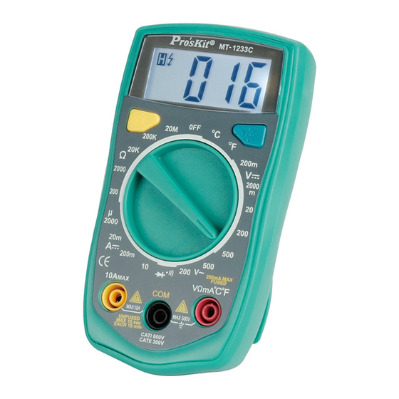 ProsKit MT-1233C User Manual