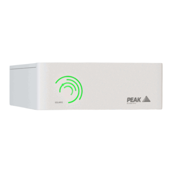 Peak Scientific Solaris 10 User Manual