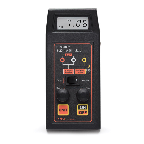 Hanna Instruments HI 931002 Instruction Manual