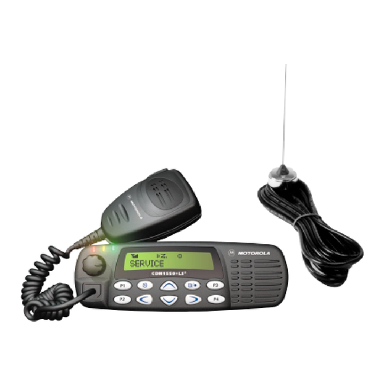 Motorola CDM1550 LS Instruction Booklet