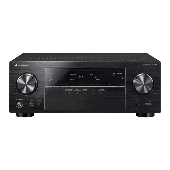 Pioneer VSX-1024-k Quick Start Manual