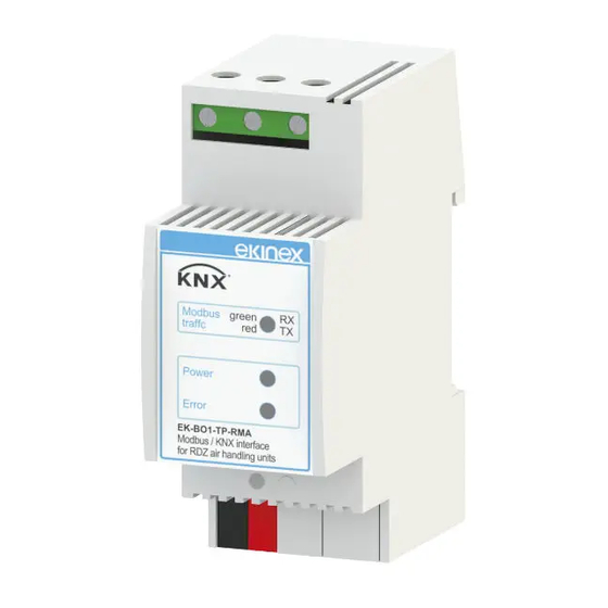 Ekinex EK-BO1-TP-RMA Quick Start Manual