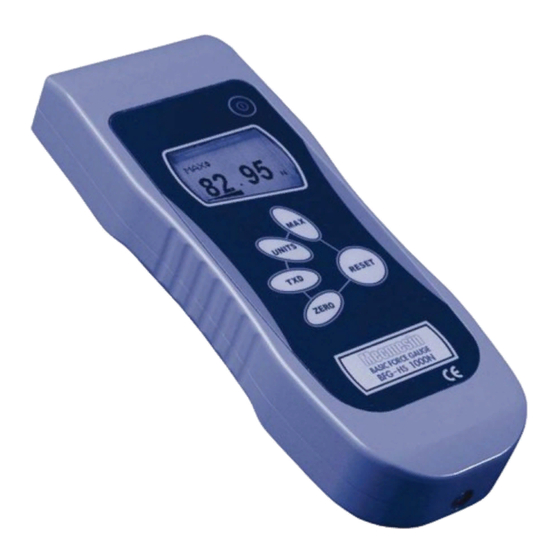 Mecmesin Basic Force Gauge-HS Mk3 Operating Manual