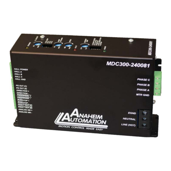 Anaheim Automation MDC300-240081 Series User Manual