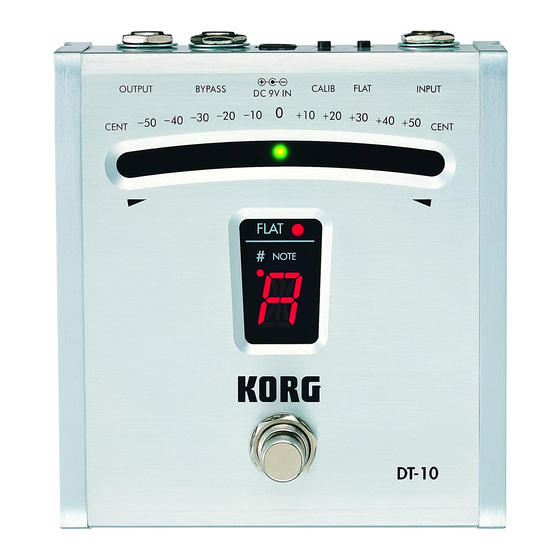 Korg DT-10 Owner's Manual