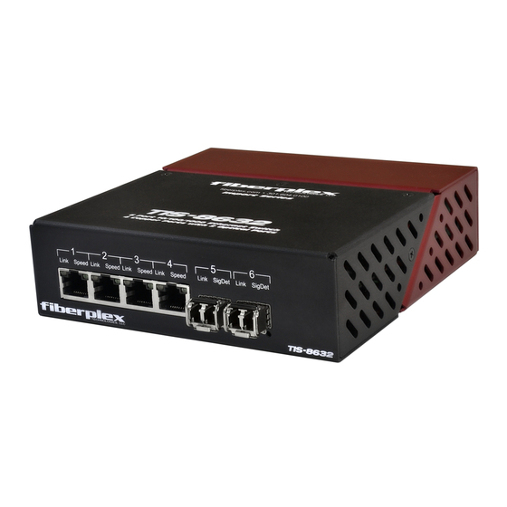 User Manuals: Fiberplex TIS-8632 Port Switch