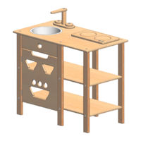 Montessori Furniture Wood and Hearts Kitchen Light Assembly Details