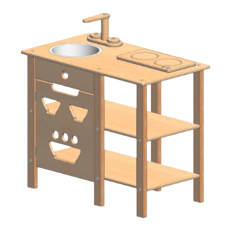 Montessori Furniture Wood and Hearts Kitchen Light Assembly Details