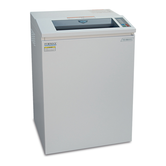 Formax FD 8502CC Operator's Manual