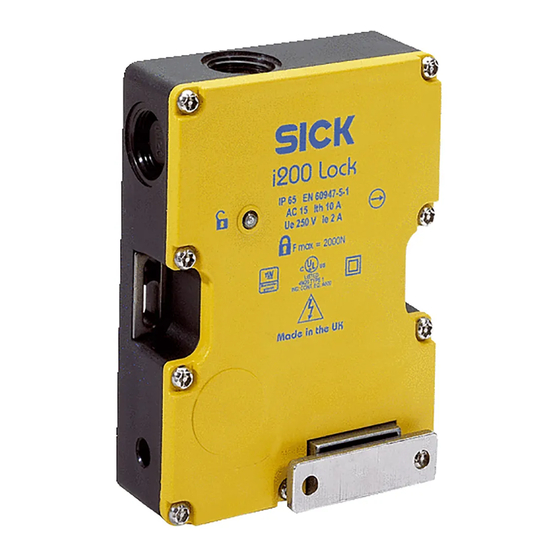 SICK i200 Lock Operating Instructions Manual