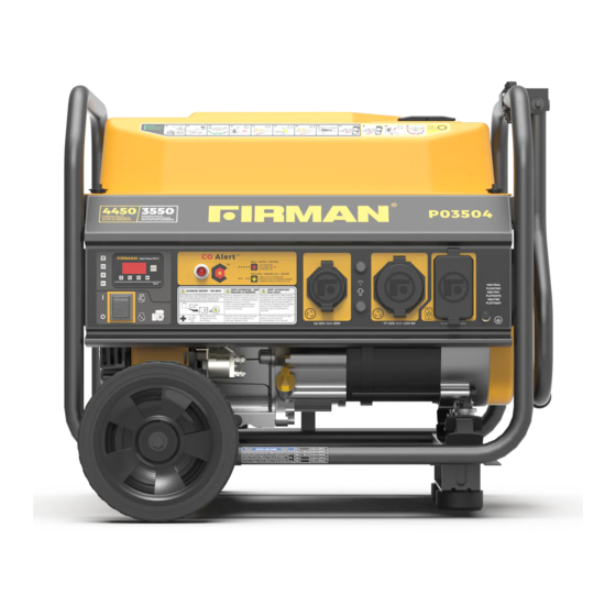 Firman P03504 Operator's Manual