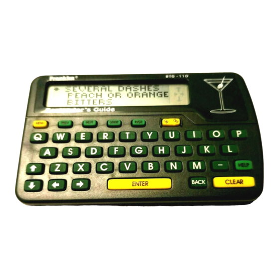 Franklin BTG-110 User Manual