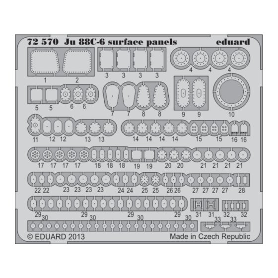 Eduard Ju 88C-6 surface panels S.A. Quick Start Manual
