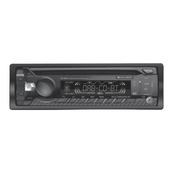 Caliber RCD 239DAB-BT Quick Start Manual