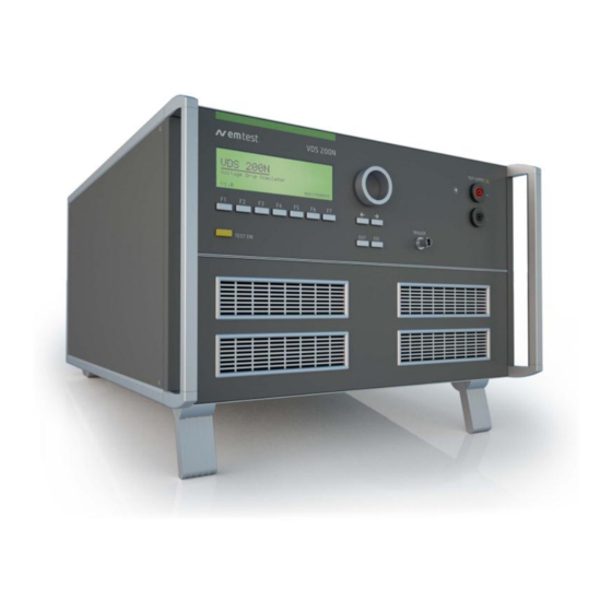 EM TEST VDS 200N50 Manual For Operation
