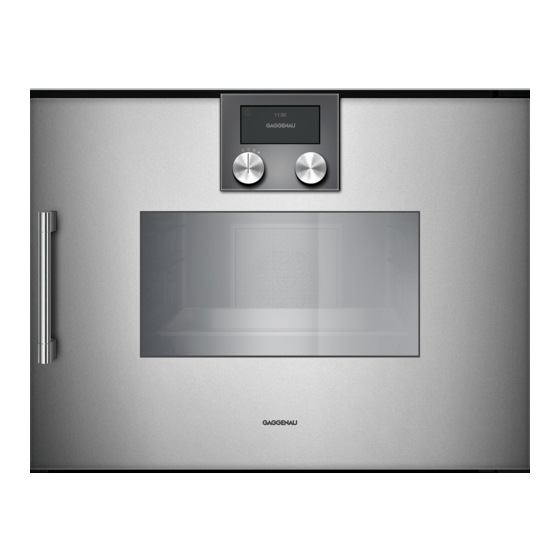 Gaggenau BSP 250 610 Use And Care Manual