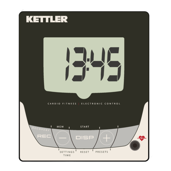 Kettler FB600 Training And Operating Instructions