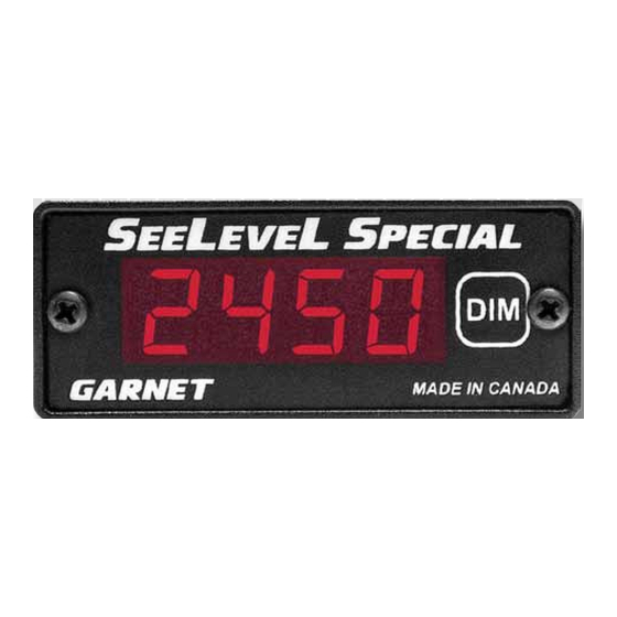 Garnet SeeLevel Special 807-ICE 05 Manual