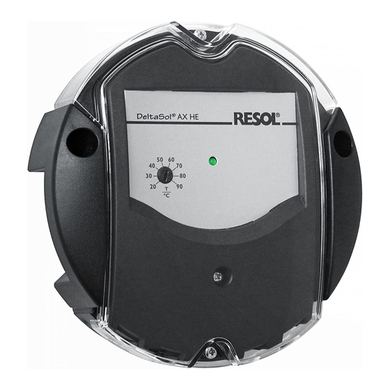 Resol DeltaSol AX HE Manual