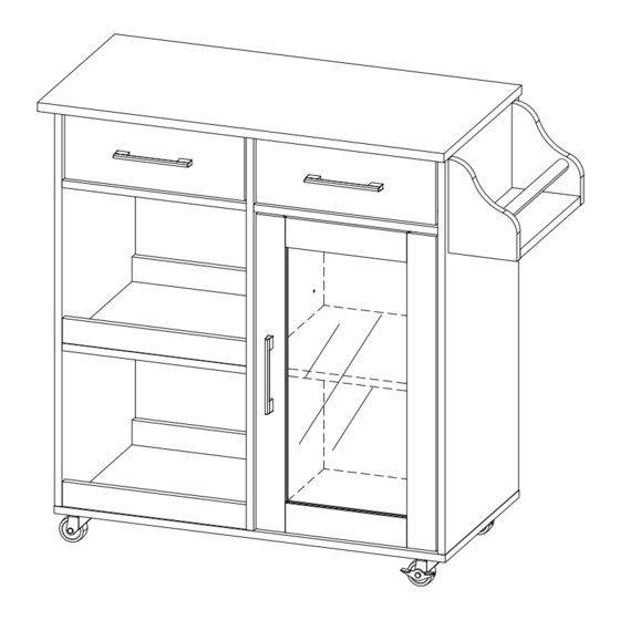 modway EEI-6277 Culinary Kitchen Cart Manuals