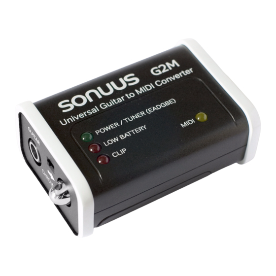 Sonuus G2M (v.2) Owner's Manual