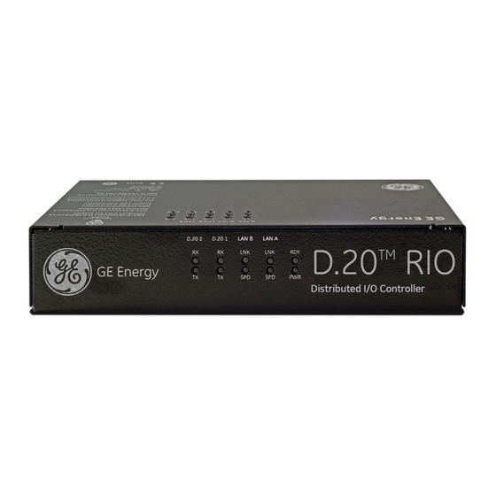 GE D.20 RIO Hardware User Manual