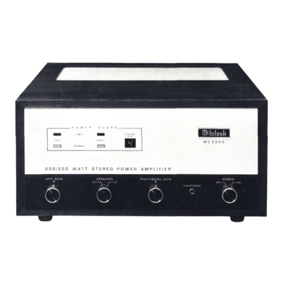 McIntosh MC 2250 Owner's Manual