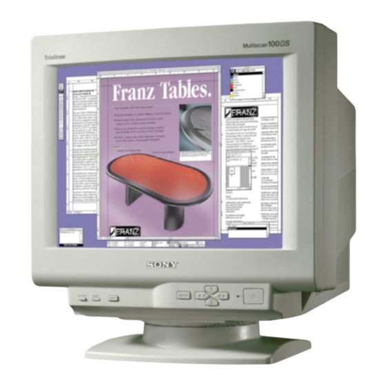 Sony Trinitron CPD-100GS Manuals