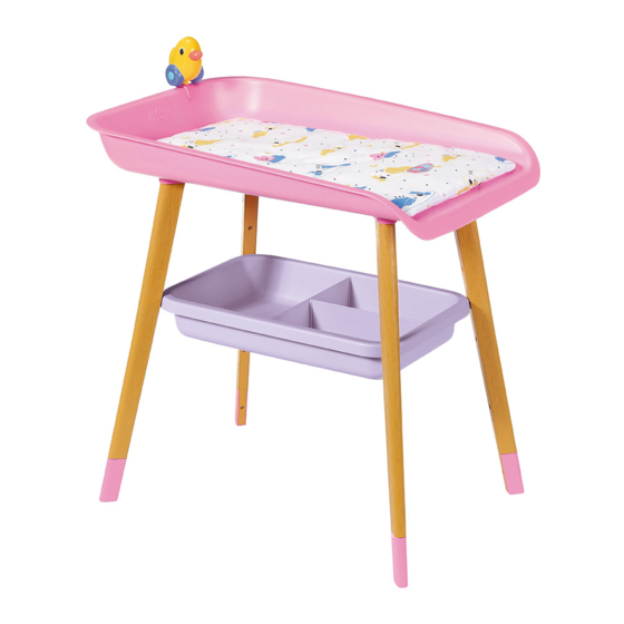Zapf Creation Baby Born Changing Table Manual