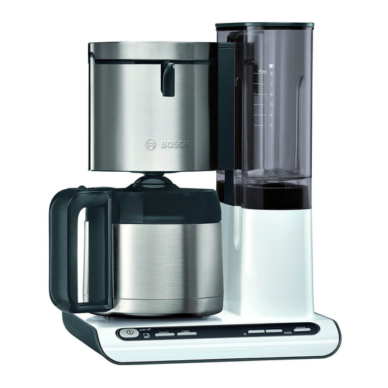 Bosch Styline TKA8A68 Series Coffee Maker Manuals