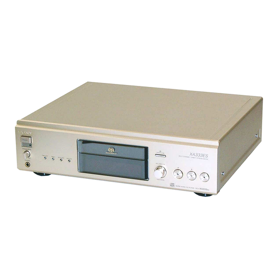 Sony SCD-XA333ES Service Manual