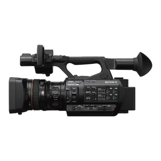 Sony PXW-Z280 V5.0 4K Handheld Camcorder Manuals