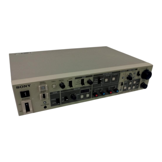 Sony CCU-M5 Camera Control Unit Manuals