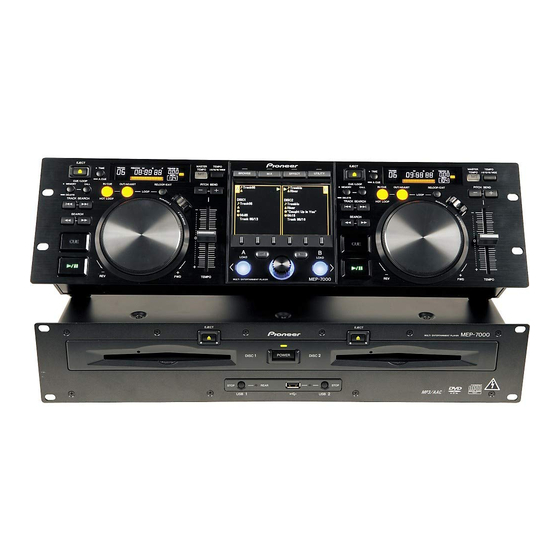 Pioneer MEP-7000 Operating Instructions Manual