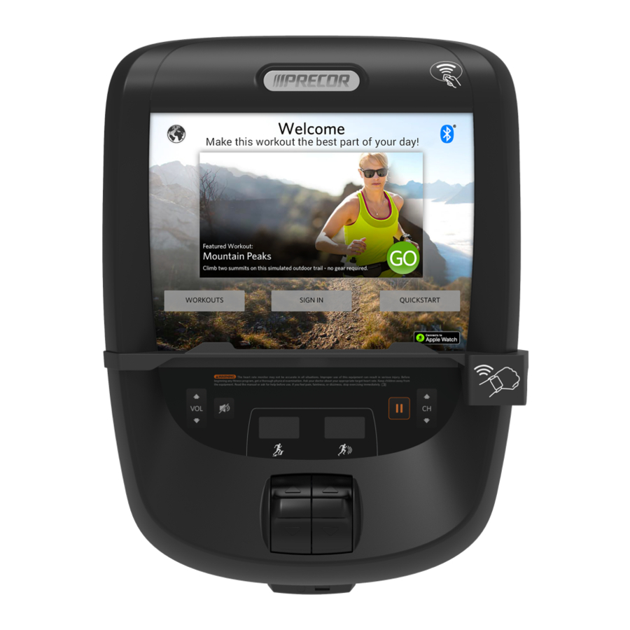 Precor P82 Getting Started Manual