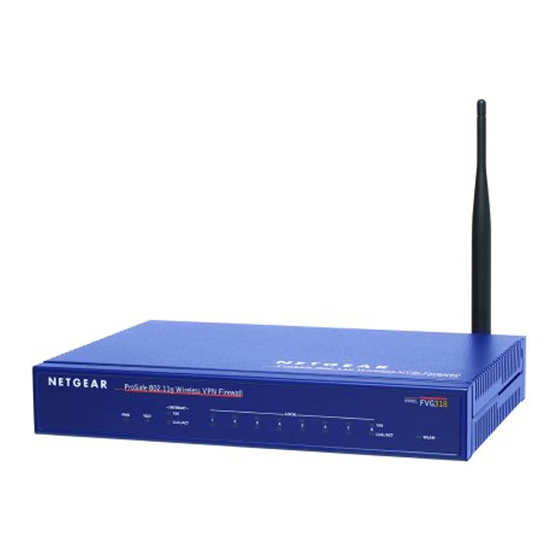NETGEAR FVG318 - ProSafe 802.11g Wireless VPN Firewall 8 Router Manuals