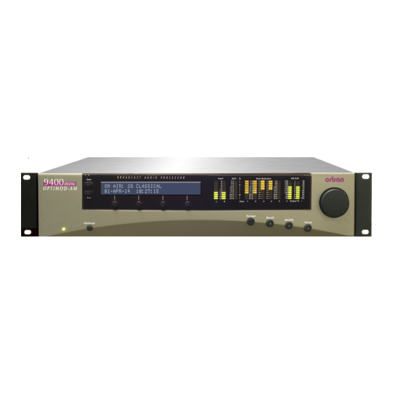 Orban Optimod-AM 9400 Operating Manual