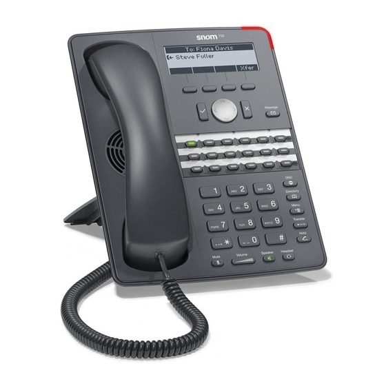 Snom 720 Quick Start Manual