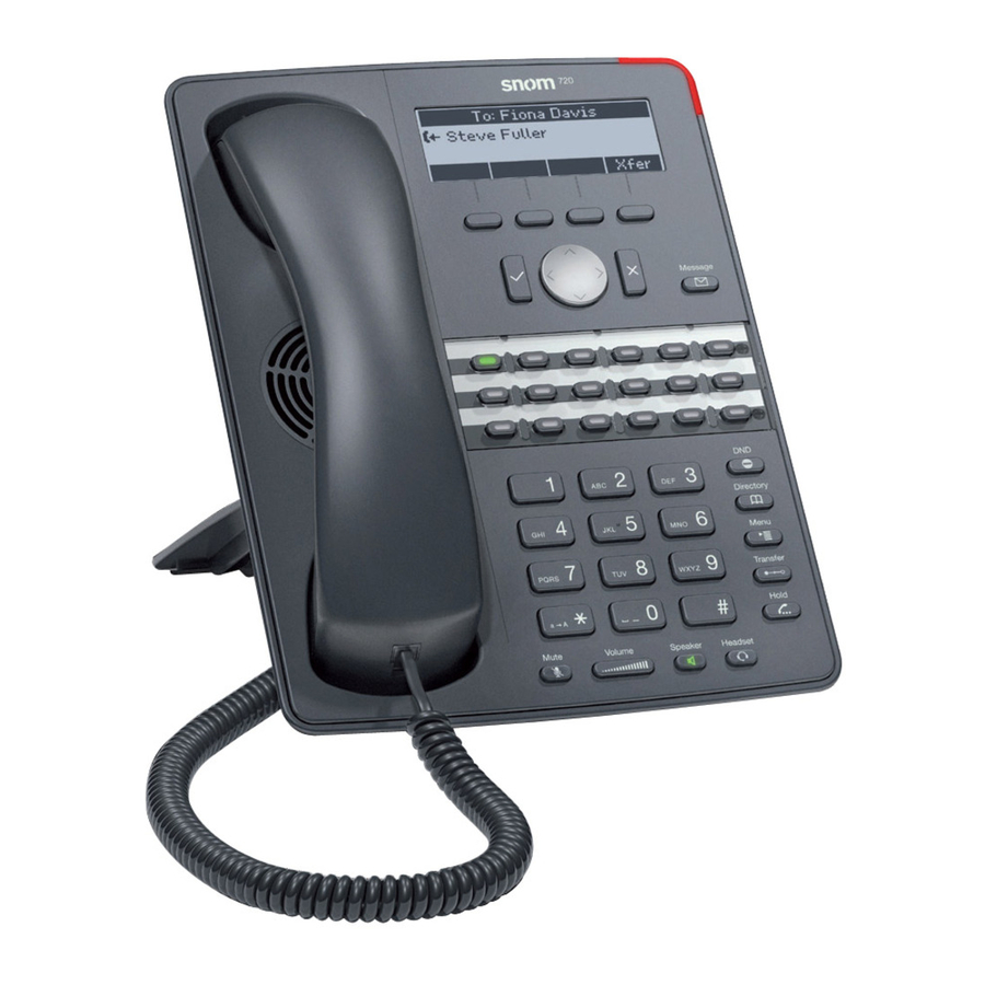 Snom 720 Quick Start Manual