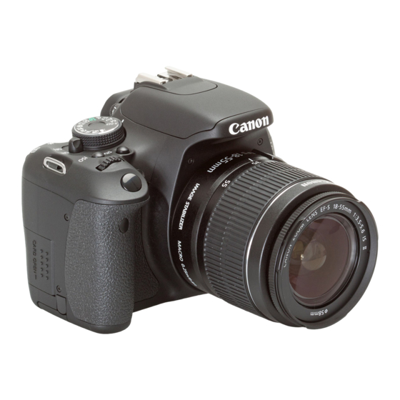 Canon EOS 600D Instruction Manual