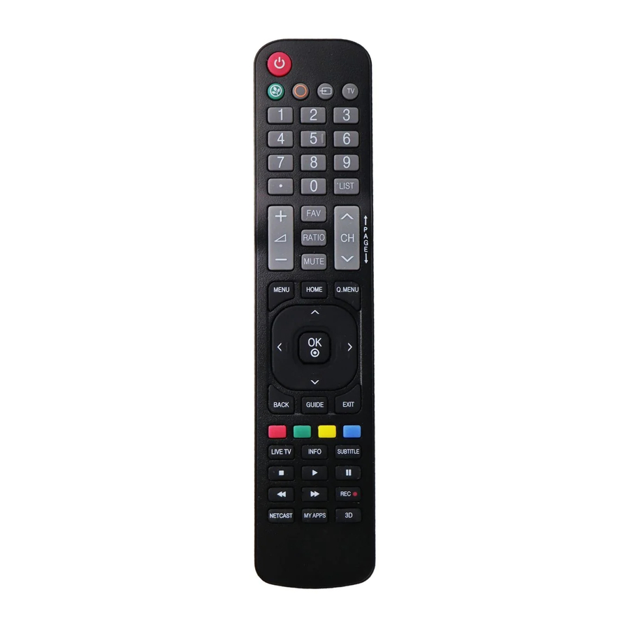 Insignia NS-RMTLG17 - Replacement Remote Control Quick Setup Guide
