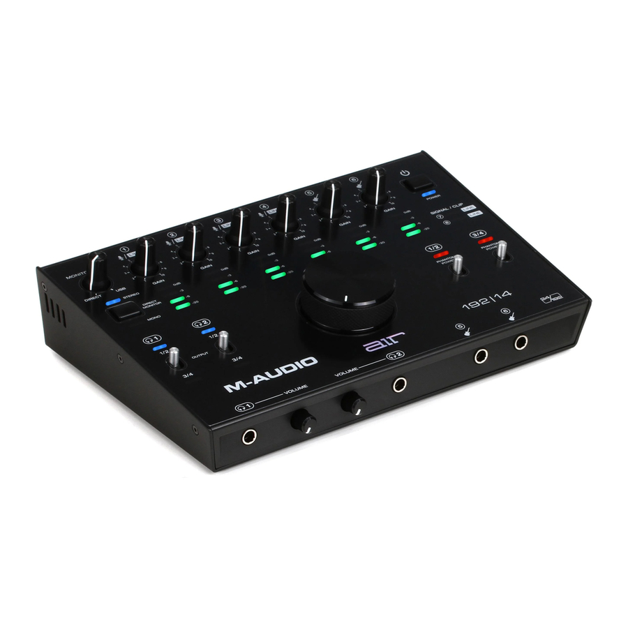 M-Audio AIR 192/14 Manual
