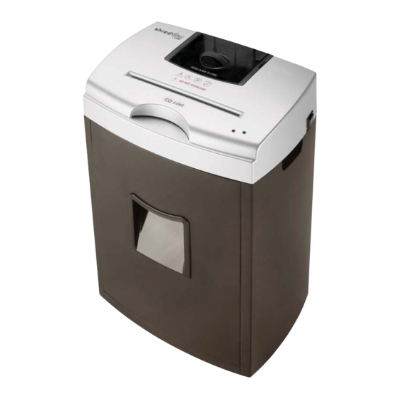 HSM Shred Star X8pro Operating Instructions Manual